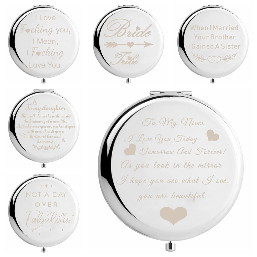 Compact Makeup Mirror Bridesmaid Gift