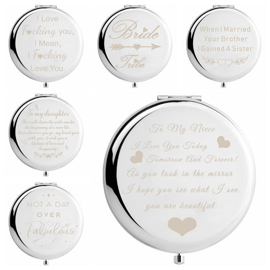 Compact Makeup Mirror Bridesmaid Gift