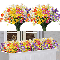 UV Resistant Plastic Daisies Home/Outdoor Decoration Artificial Flowers