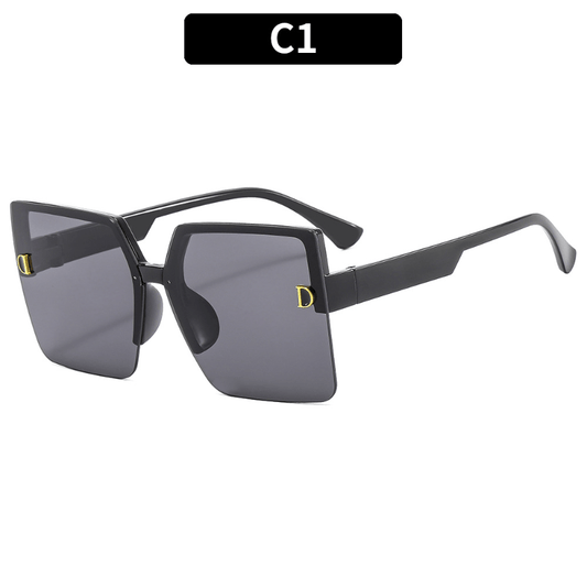 Vintage Oversized Square Sunglasses UV400 Protection
