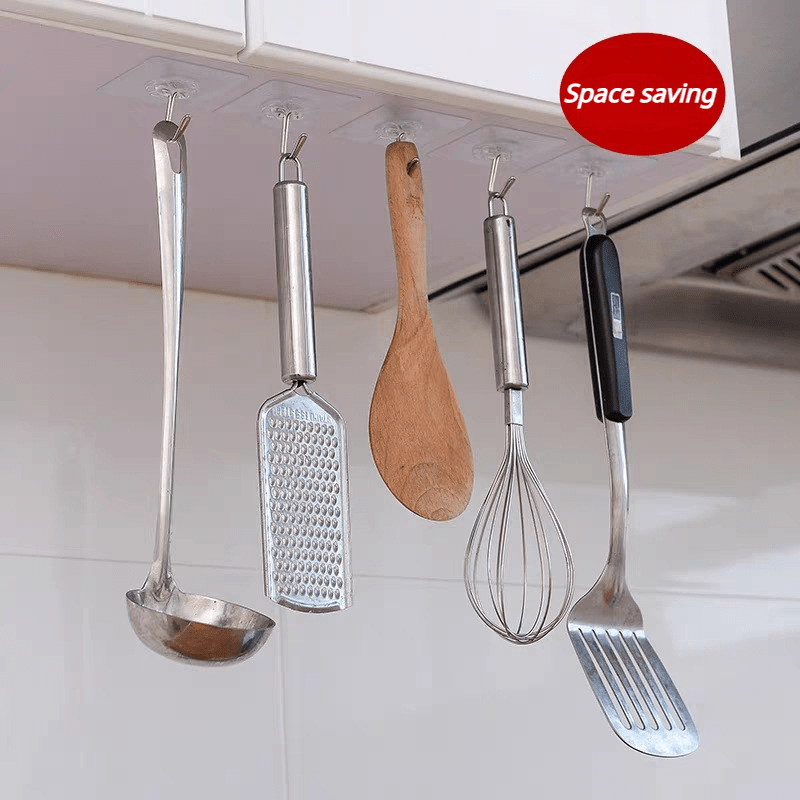 16pcs Adhesive Hooks Heavy Duty Coat Hooks Waterproof and Oilproof