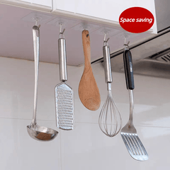 16pcs Adhesive Hooks Heavy Duty Coat Hooks Waterproof and Oilproof