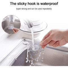 16pcs Adhesive Hooks Heavy Duty Coat Hooks Waterproof and Oilproof