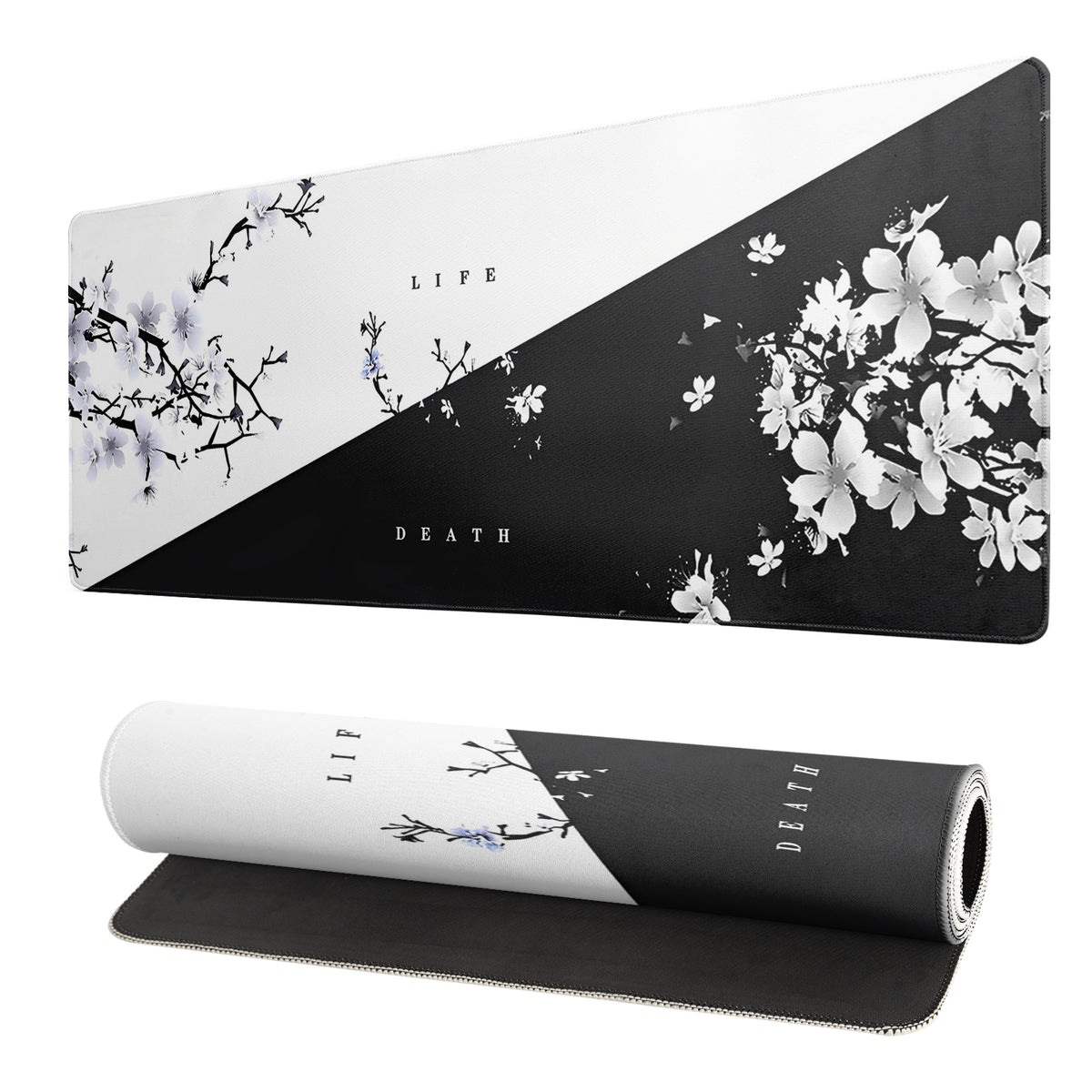 Cherry Blossoms Mouse Pad Japanese Sakura Desk Mat 80X30cm Non Slip Rubber Base