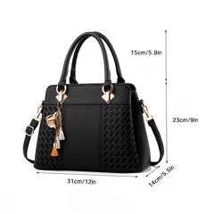 Metal Tassel Decoration Crossbody Bag Women's Versatile PU Leather Bag