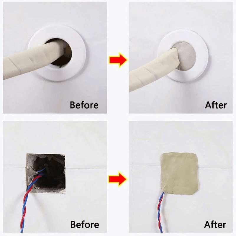 5pcs Wall Hole Sealant Sewer Pipe Waterproof Sealing Solid Glue