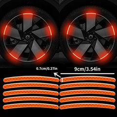 10pcs Reflective Hub Stickers for Car, Bicycle, Moto