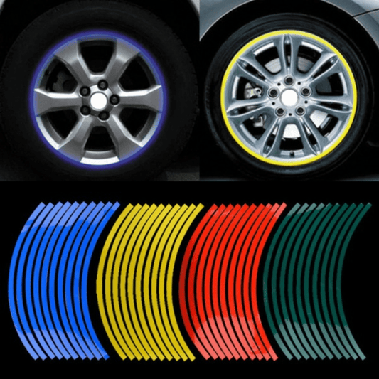 16pcs Reflective Rim Stickers Night Safety Wheel Tire Decals