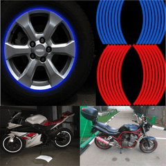 16pcs Reflective Rim Stickers Night Safety Wheel Tire Decals
