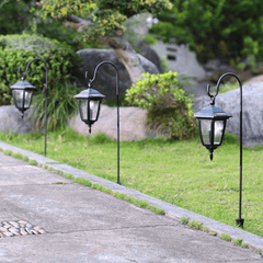 2 Adjustable Shepherd Hooks for Hanging Plants & Solar Lights