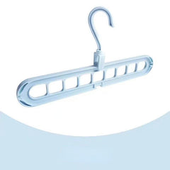 5pcs Multifunctional Clothes Hanger Horizontal Vertical Dual Use Nine Hole