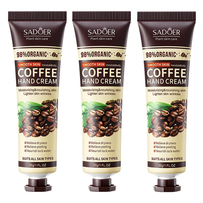 3pcs Coffee Hand Cream Moisturizing for Dry Hands