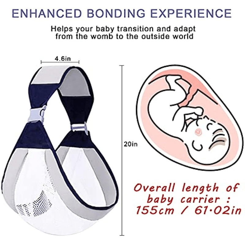 Adjustable Baby Sling Carrier 3D Mesh Easy Wear