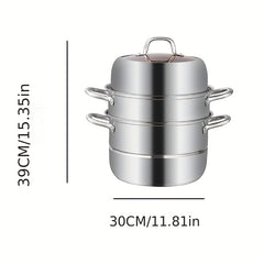 Stainless Steel 2 3 Tier Steamer Pot 30cm Kitchen Utensils Gadgets Accessories