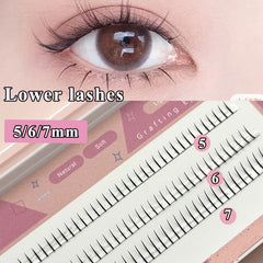 Soft and Natural Japanese Cluster Lashes for DIY Extensions