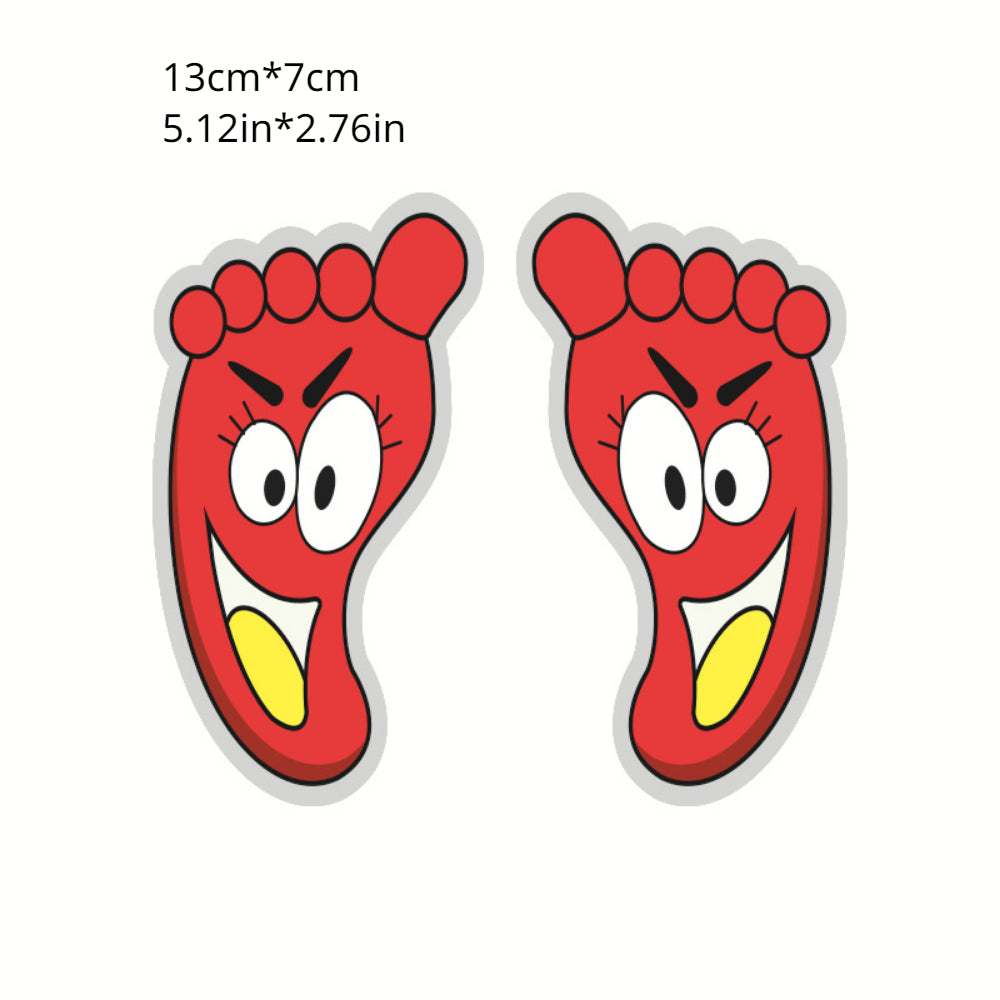 Small Footprint Bathroom Floor Stickers Cartoon Kindergarten Decoration