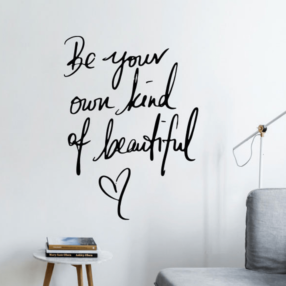 English Wall Sticker Warm Home Bedroom Studio Background Wall Decor