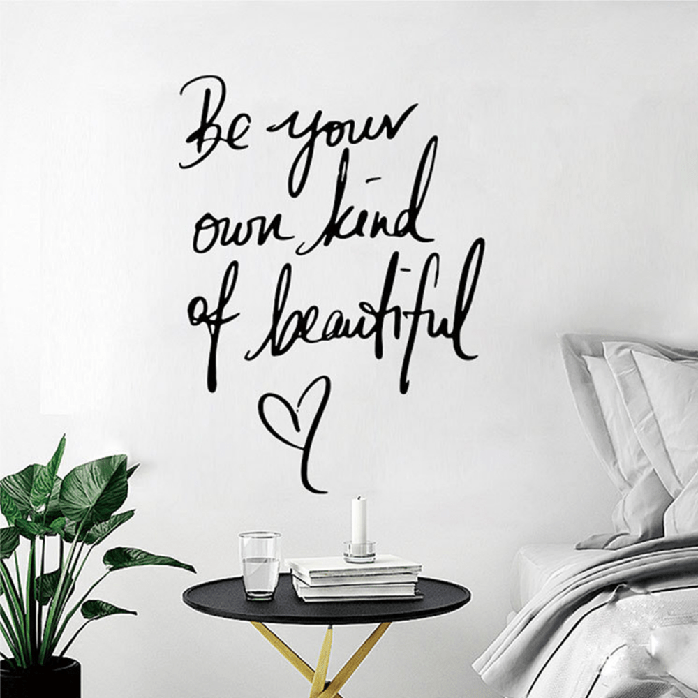 English Wall Sticker Warm Home Bedroom Studio Background Wall Decor