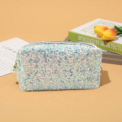 Sequin Makeup Bag Portable Cosmetic Case for Women Small Pouch
