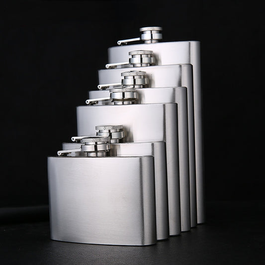 5 7 8 10 12oz Stainless Steel Hip Flask Funnel Pocket Outdoor Wine Jug