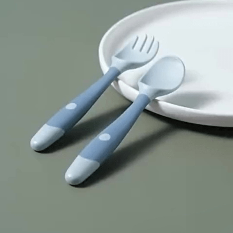 Kids Spoon Fork Candy 360 Rotation Eating Utensils Training Accessory