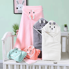 Soft Baby Bath Towel With Hood for Newborns