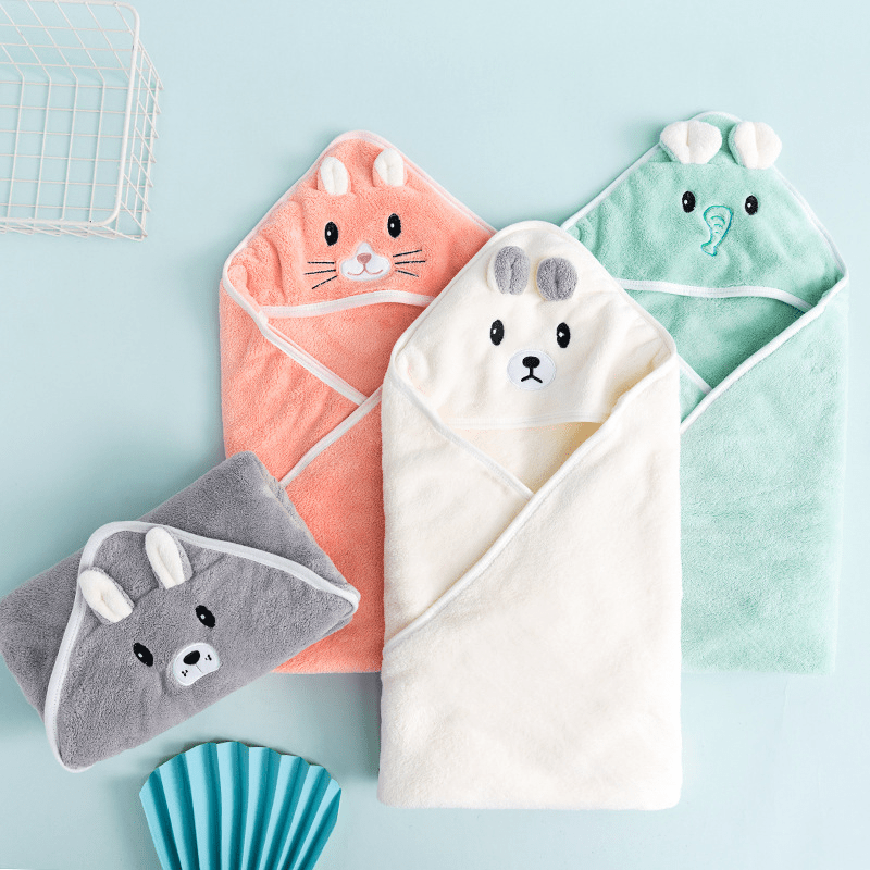 Soft Baby Bath Towel With Hood for Newborns