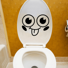 Smiling Faces Toilet Post Bathroom Wall Decor Stickers