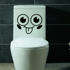 Smiling Faces Toilet Post Bathroom Wall Decor Stickers