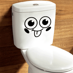Smiling Faces Toilet Post Bathroom Wall Decor Stickers