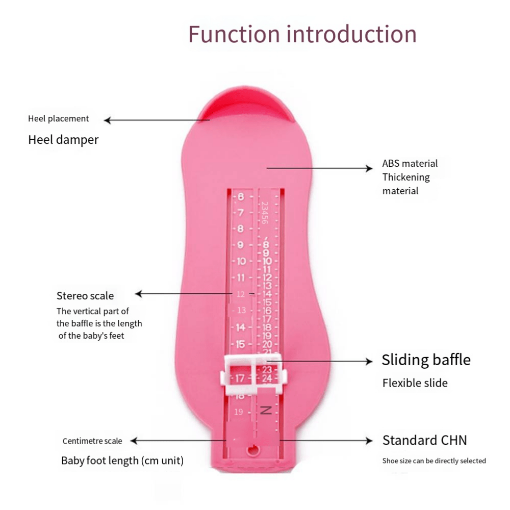 Adjustable Foot Ruler Measure Gauge for Baby Shoes