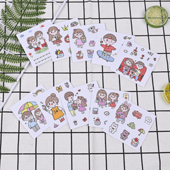 10pcs Random Cartoon PVC Waterproof Pencil Case Label Stickers