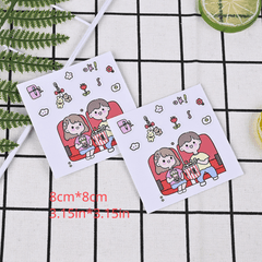 10pcs Random Cartoon PVC Waterproof Pencil Case Label Stickers