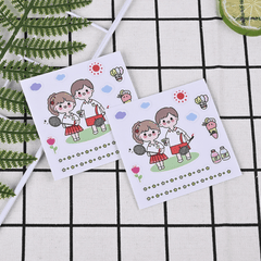 10pcs Random Cartoon PVC Waterproof Pencil Case Label Stickers
