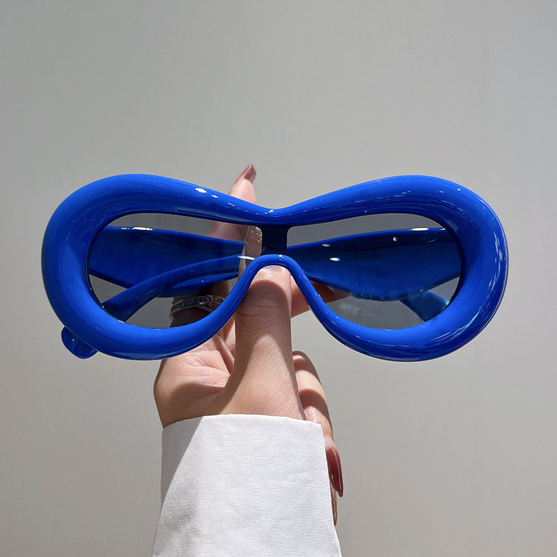 Y2K Inflated Oval Sunglasses Candy Shades for Women Men