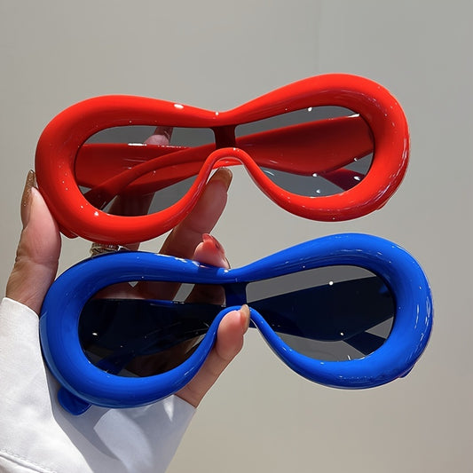 Y2K Inflated Oval Sunglasses Candy Shades for Women Men