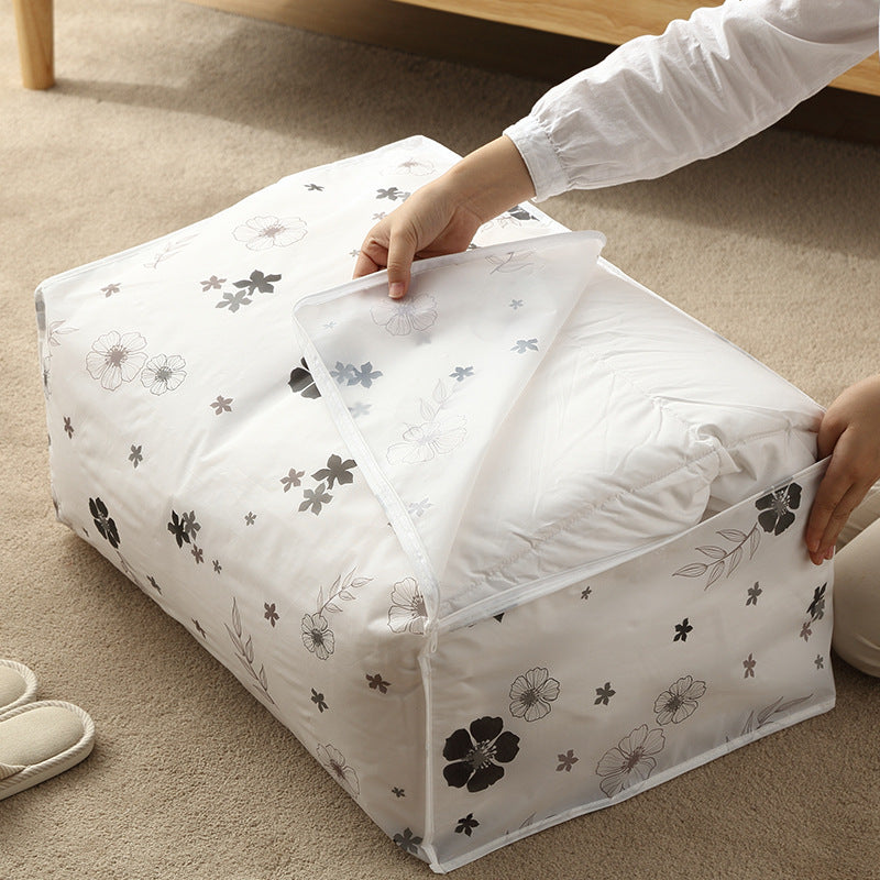 Flower Print Quilt Storage Bag Large Moving Packaging Bag