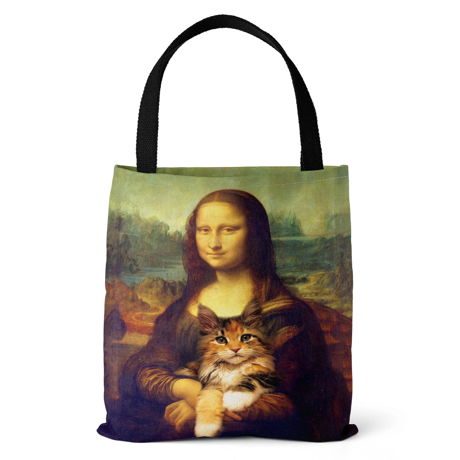 Vintage Painting Pattern Canvas Bag Lightweight Shoulder Handbag