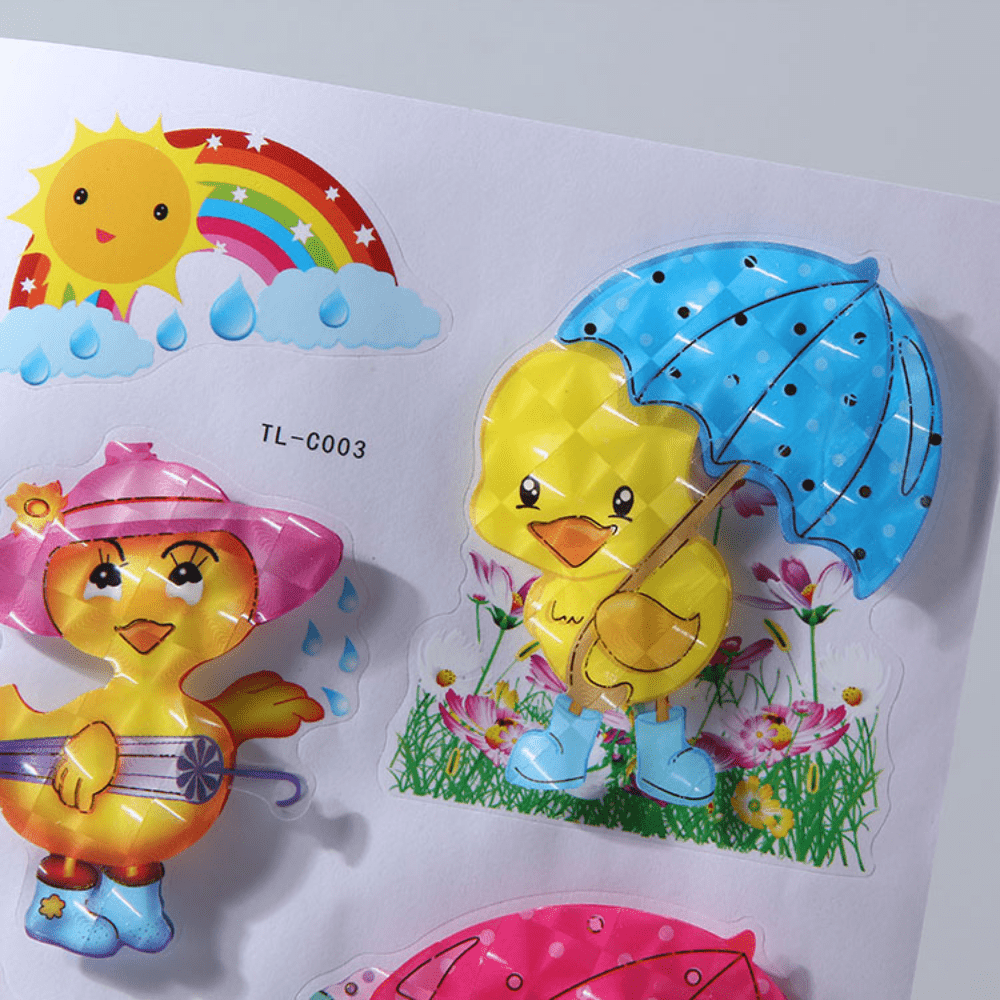 Yellow Ducklings 3D Children Bedroom Wall Stickers