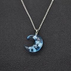 Luminous Sky Cloud Necklace Moon Resin Jewelry