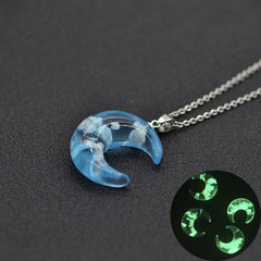 Luminous Sky Cloud Necklace Moon Resin Jewelry