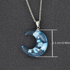 Luminous Sky Cloud Necklace Moon Resin Jewelry