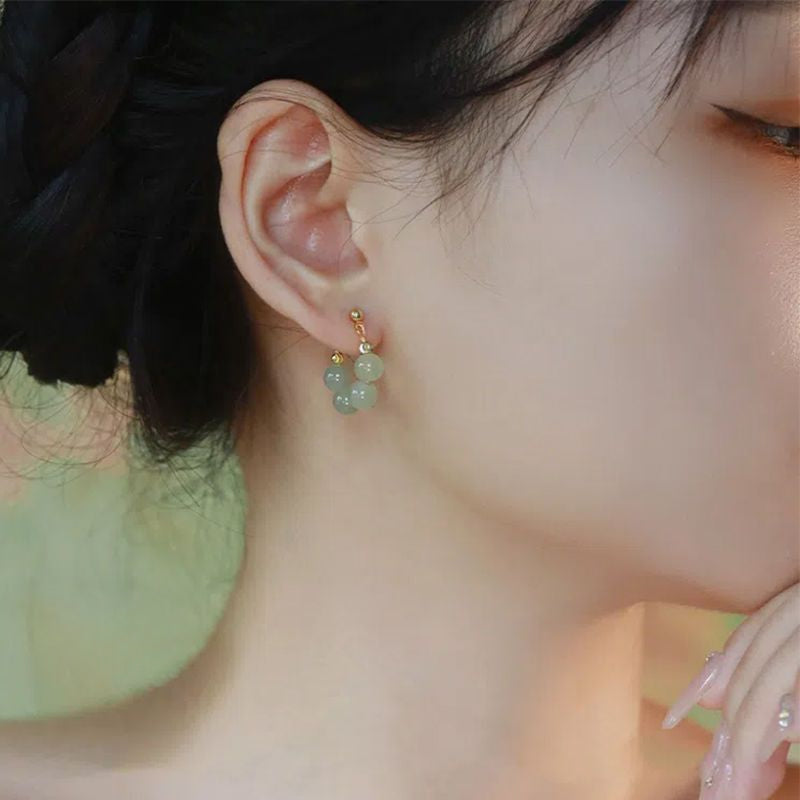 Gentle Temperament Ear Clip Chinese Style Earrings
