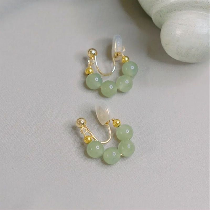 Gentle Temperament Ear Clip Chinese Style Earrings