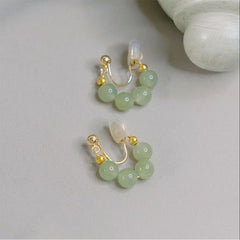 Gentle Temperament Ear Clip Chinese Style Earrings