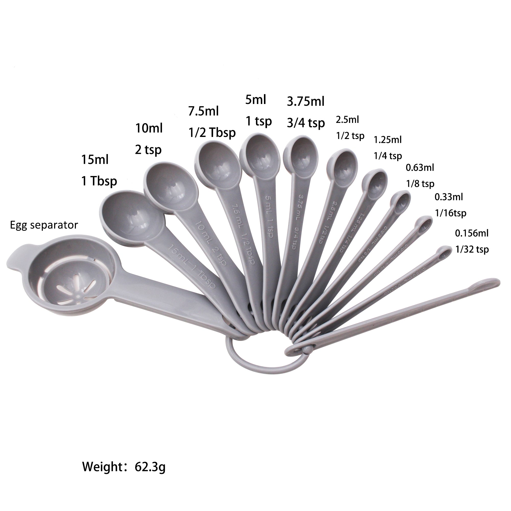 17pcs Measuring Cups and Spoons Set for Dry and Liquid