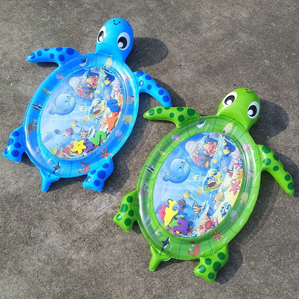 Turtle Inflatable Water Mat Baby Play Center Fun Activity