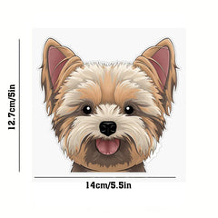 Peeking Yorkie Car Stickers Laptop Water Bottle Phone Car Truck Van