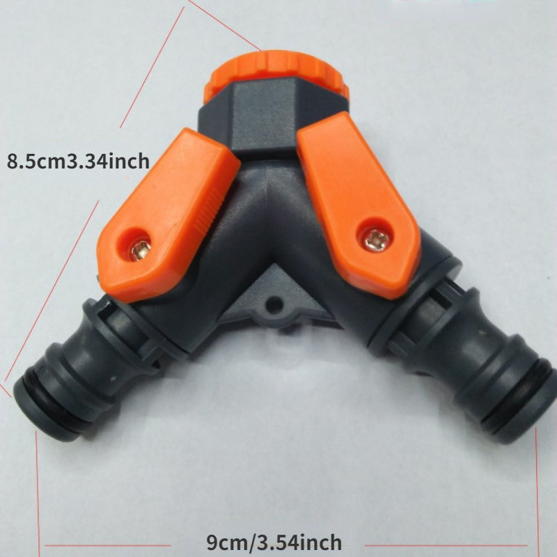 Gardening Water Pipe Joint Three-way Conversion Y-shaped Plastic With Switch