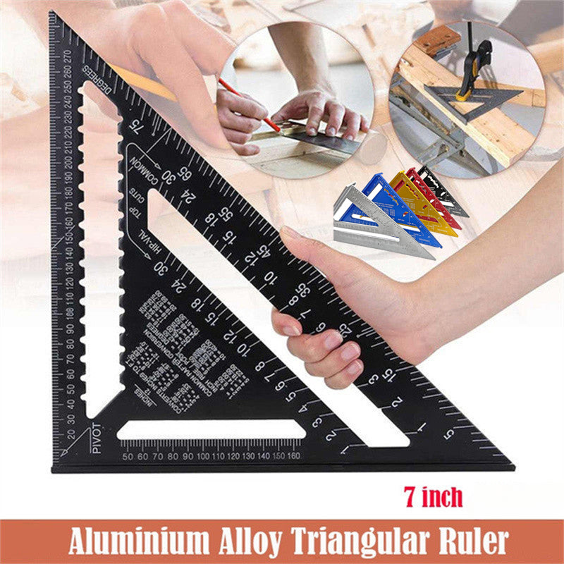 Aluminium Triangle Ruler 17 78 Cm Carpenter Set Square Angle Woodworking Tools